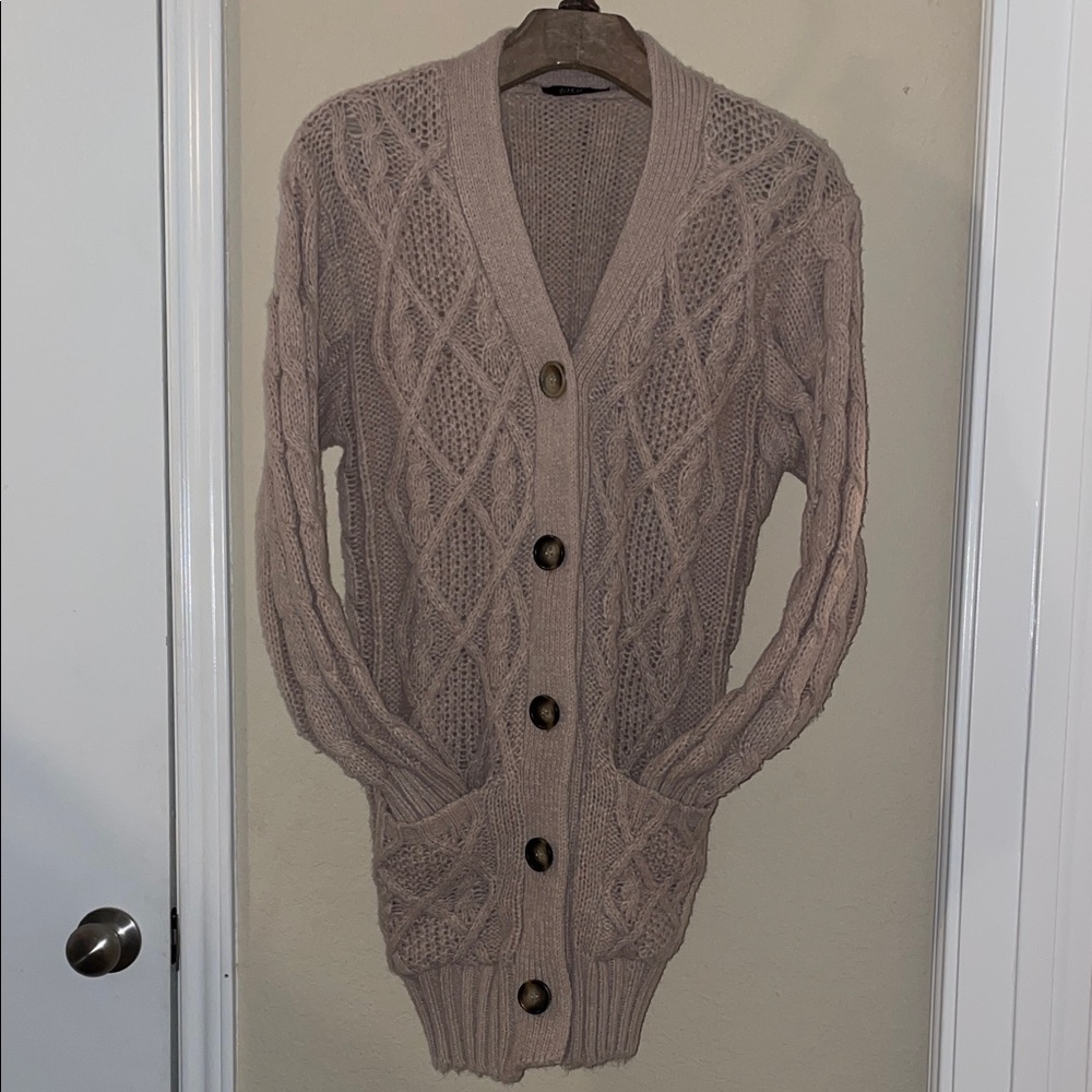 Cozy Cable Knit Cardigan Sweater